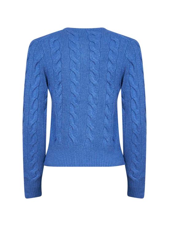 26FW 폴로 랄프로렌 로고 자수 크루넥 가디건 211972104 501 BLUE - POLO RALPH LAUREN