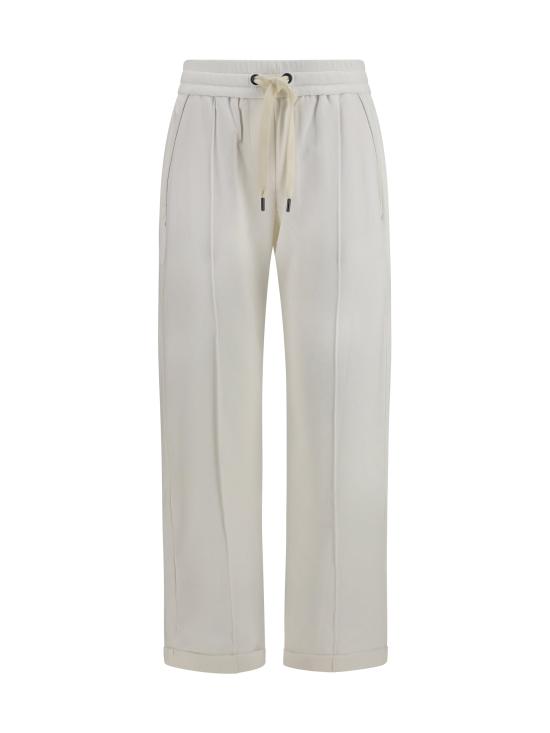 26SS 브루넬로 쿠치넬리 트레이닝/조거 팬츠 MH827FB799 WHITE - BRUNELLO CUCINELLI