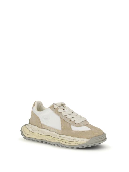 26SS 메종 미하라 야스히로 래리 OG 솔 빈티지 믹스 머터리얼 로우탑 스니커즈 A15FW709 BEIGE
