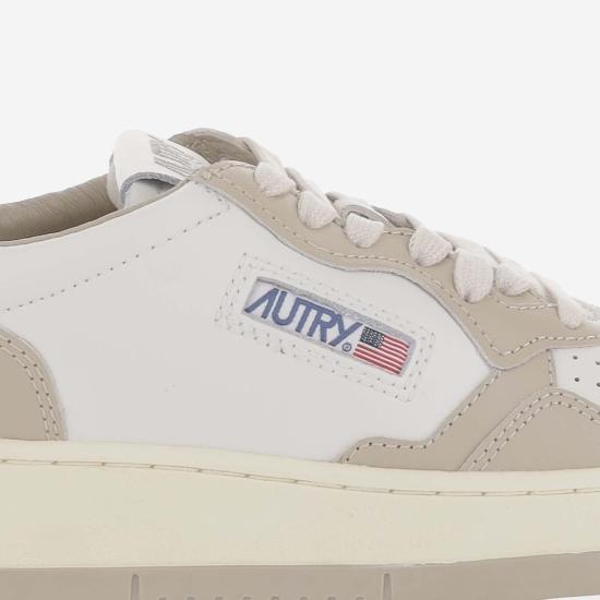 26FW 오트리 메달리스트 로우 레더 스니커즈 AULWWB67 BEIGE