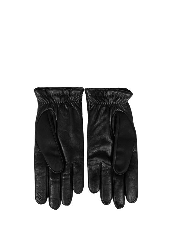 26FW 프라다 리나일론 나파 가죽 엘라스틱 커프 패널 장갑 2GG7952DWBF0002 BLACK - PRADA