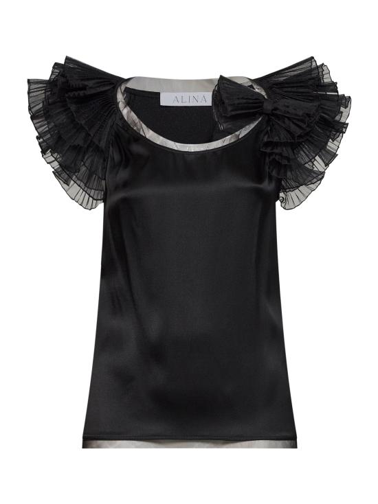 26FW 알리나 블라우스 DNLW26223 009 BLACK