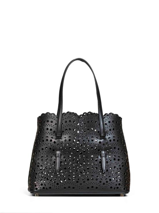 26FW 알라이아 비엔 웨이브 럭스 카프스킨 미나 25 백 AA1S06725I251 999 BLACK - ALAIA