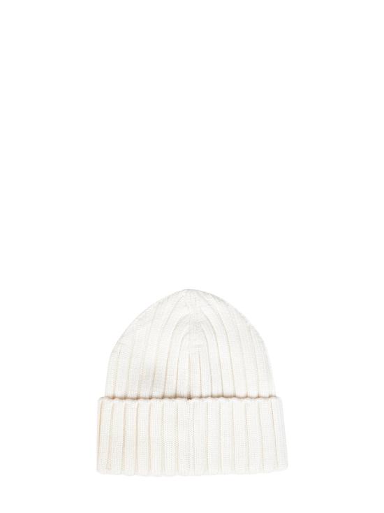 26FW 몽클레어 로고 울 비니 L20933B00036A9327030 WHITE - MONCLER