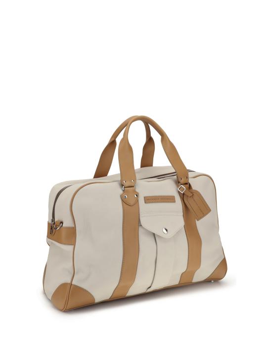 26SS 브루넬로 쿠치넬리 그레인드 카프스킨 스트리트 백 MBATBU394 CREAM - BRUNELLO CUCINELLI