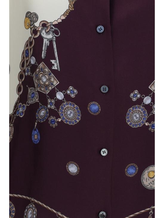 26FW 베르사체 셔츠 10256861A18682 BURGUNDY