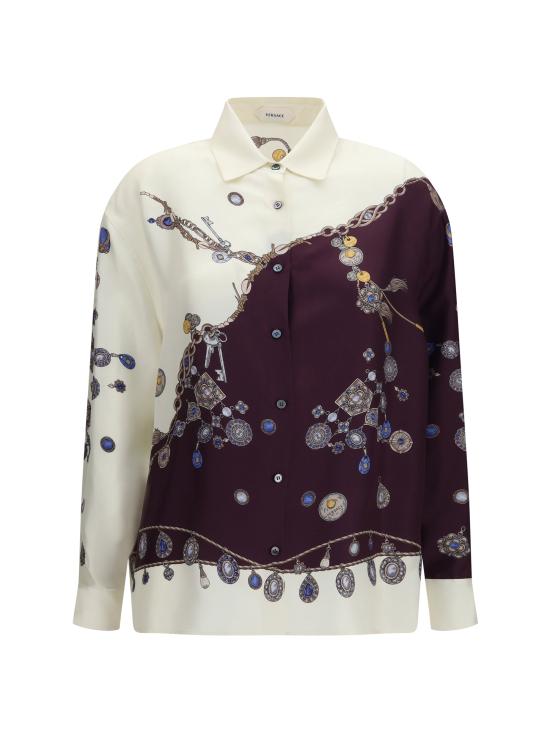 26FW 베르사체 셔츠 10256861A18682 BURGUNDY - VERSACE