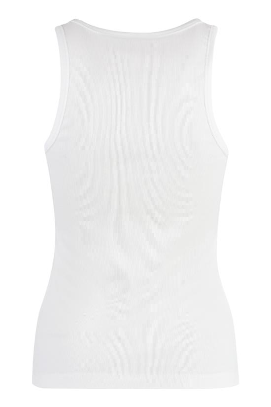  가니 소프트 코튼 립 탱크 탑 T3897 WHITE - GANNI