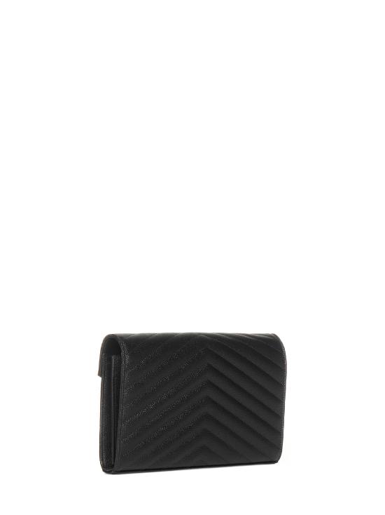 26FW 생로랑 레더 카산드라 체인 월렛 377828BOW011000 BLACK - SAINT LAURENT
