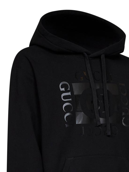 26FW 구찌 프린트 디테일 코튼 저지 스웨트셔츠 855976XJHNH1152 BLACK - GUCCI