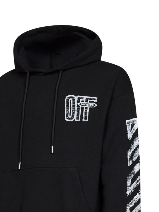 26FW 오프화이트 후드 티셔츠 44MBB085F26F00L 001 BLACK - OFF WHITE