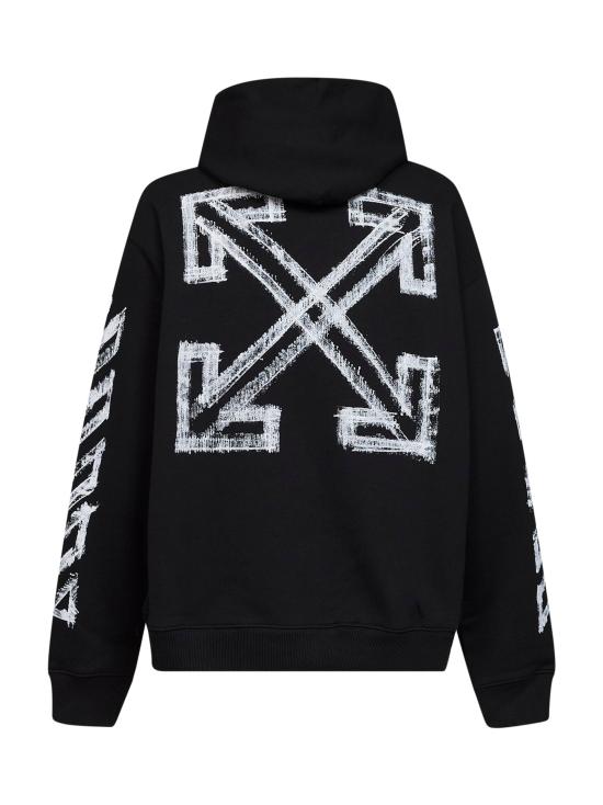 26FW 오프화이트 후드 티셔츠 44MBB085F26F00L 001 BLACK - OFF WHITE