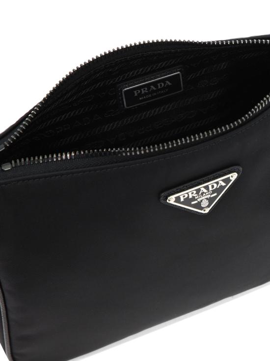 26FW 프라다 리나일론 앤 사피아노 레더 숄더백 2VH1132DMHF0002 V XOP Black - PRADA