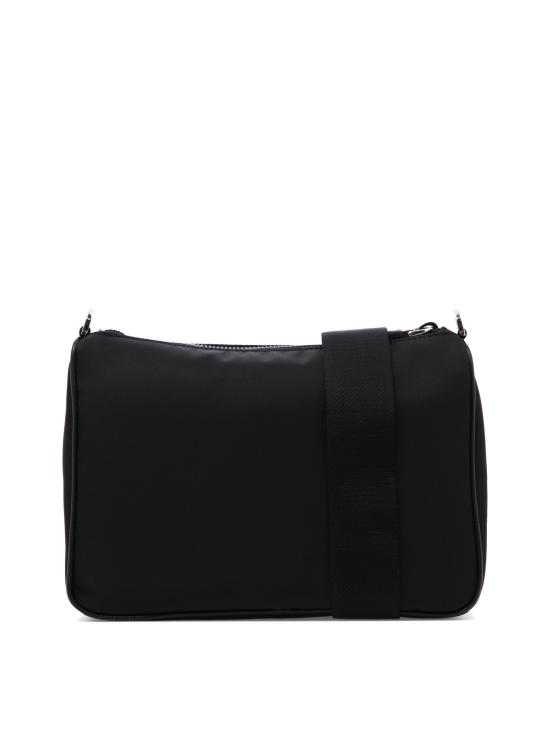 26FW 프라다 리나일론 앤 사피아노 레더 숄더백 2VH1132DMHF0002 V XOP Black - PRADA