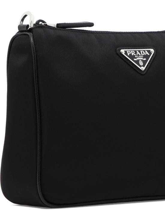 26FW 프라다 리나일론 앤 사피아노 레더 숄더백 2VH1132DMHF0002 V XOP Black - PRADA
