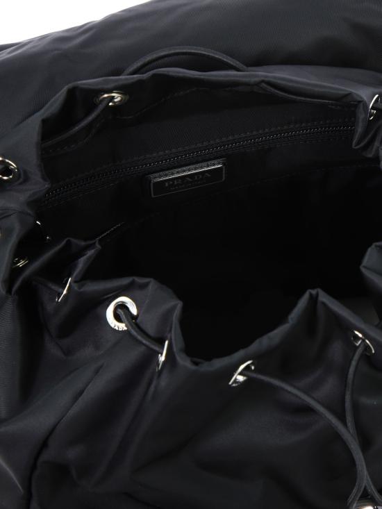 26FW 프라다 리나일론 앤 사피아노 백팩 2VZ1352DMGF0002 V HOL Black - PRADA