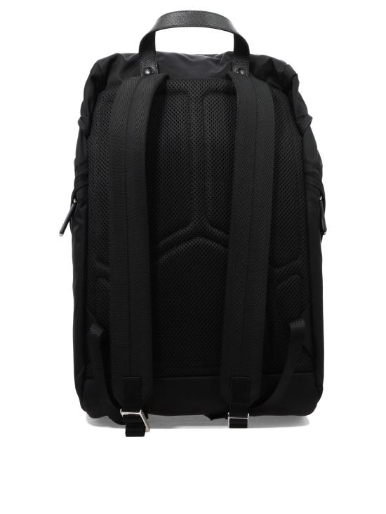 26FW 프라다 리나일론 앤 사피아노 백팩 2VZ1352DMGF0002 V HOL Black - PRADA
