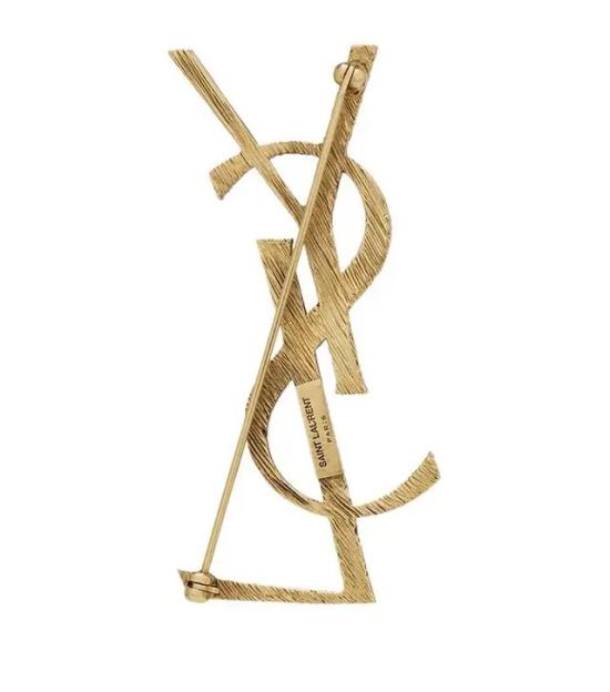 26FW 생로랑 오피움 모노그램 브로치 오피움 모노그램 브로치 670466Y15008069 Gold - SAINT LAURENT