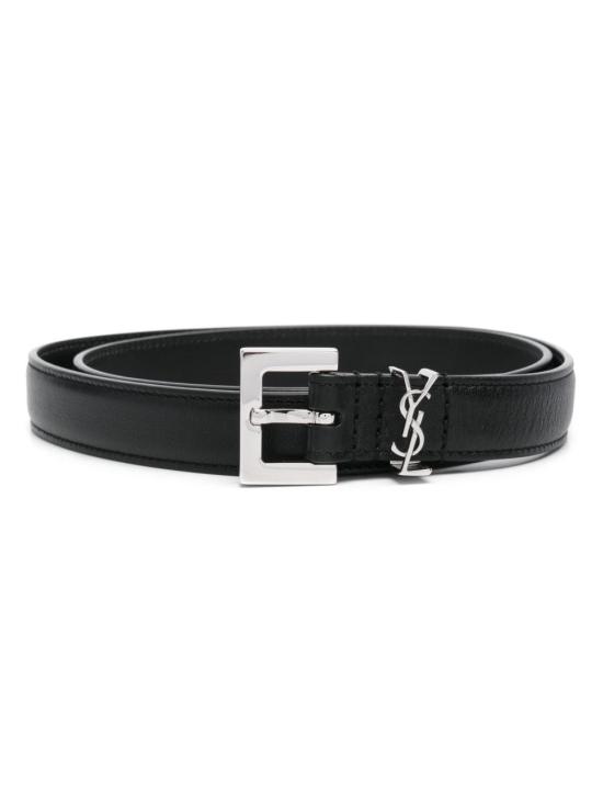 26FW 생로랑 카산드라 씬 스퀘어 버클 벨트 554465BOO0N1000 Black