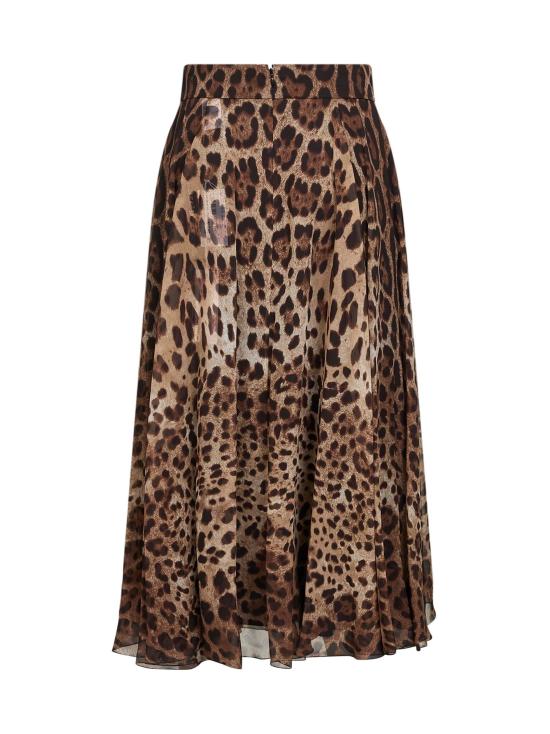 26FW 돌체앤가바나 레오파드 프린트 쉬폰 서클 스커트 F4CSOTIS1DYHY13M MULTICOLOR - DOLCE & GABBANA