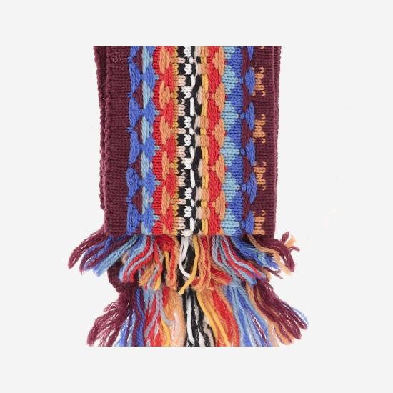 26FW 드리스 반 노튼 머플러/스카프 012207 BURGUNDY - DRIES VAN NOTEN