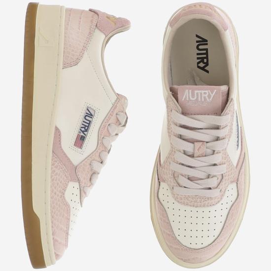 26FW 오트리 메달리스트 로우 레더 스니커즈 AULWCZ03 PINK - AUTRY