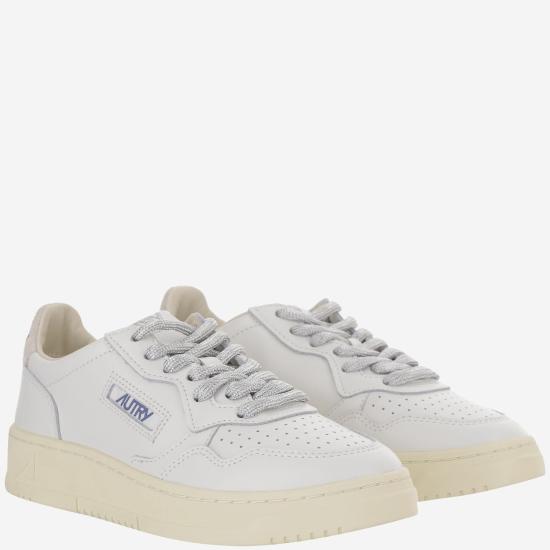 26FW 오트리 메달리스트 로우 레더 스니커즈 AULWSW03 WHITE - AUTRY