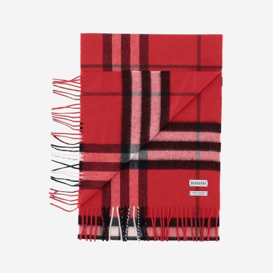 26SS 버버리 체크 캐시미어 스카프 8112640 RED - BURBERRY
