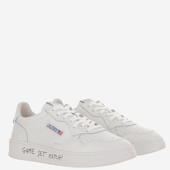 26FW 오트리 메달리스트 로우 레더 스니커즈 AULWML08 WHITE