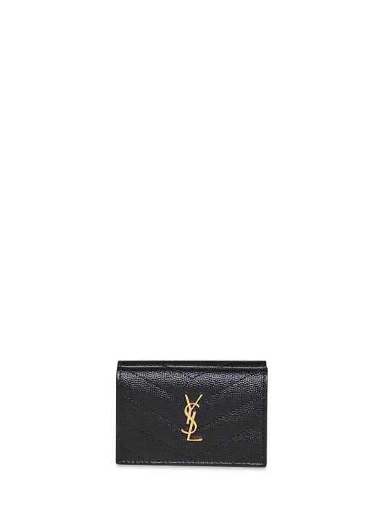 26FW 생로랑 그랑 드 뿌드르 카산드라 마틀라세 오리가미 타이니 지갑 668274BOWA11000 BLACK