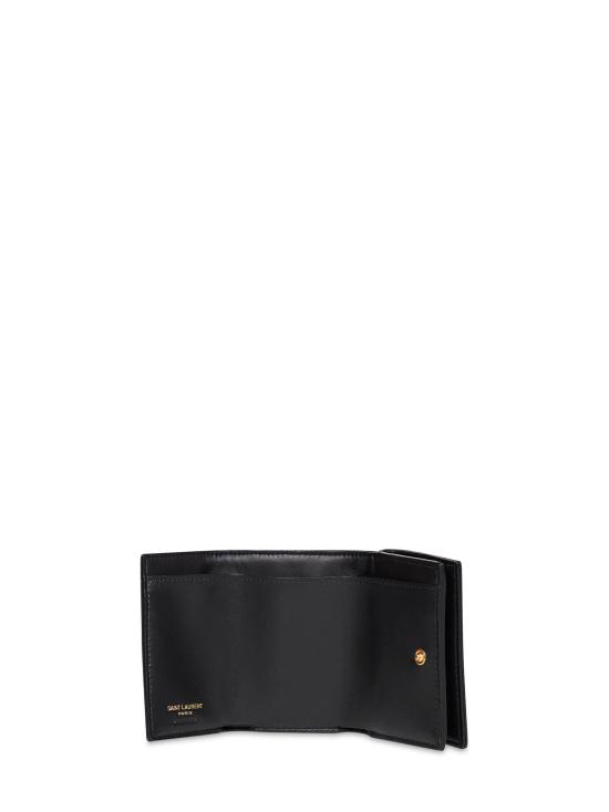 26FW 생로랑 그랑 드 뿌드르 카산드라 마틀라세 오리가미 타이니 지갑 668274BOWA11000 BLACK - SAINT LAURENT