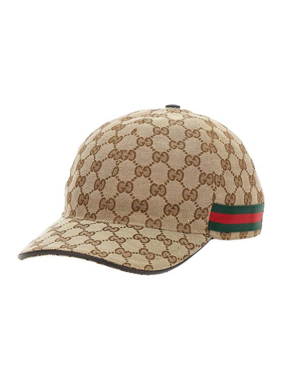 26SS 구찌 웹 디테일 GG 캔버스 베이스볼 캡 200035 BEIGE