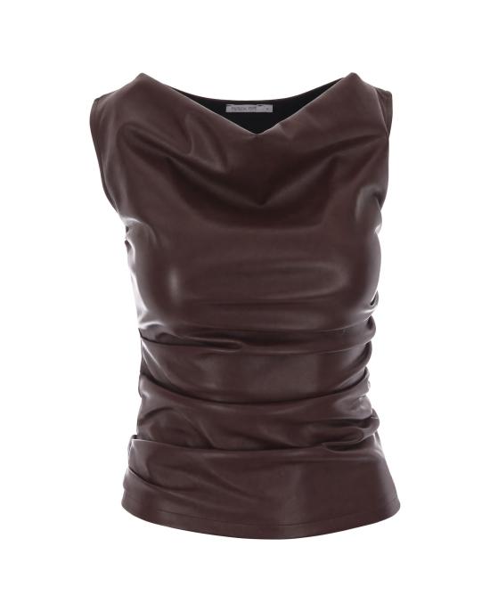26FW 파트리지아페페 민소매 티셔츠 8C0113 BROWN