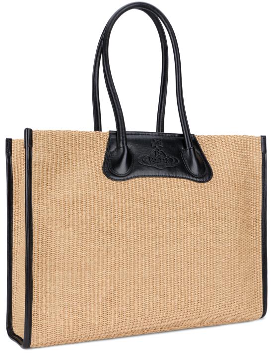 26SS 비비안웨스트우드 엠보싱 오르브 로고 토트백 4D01000LU BEIGE - VIVIENNE WESTWOOD