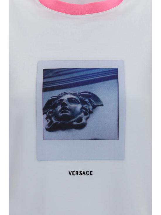 26FW 베르사체 폴로 티셔츠 10260961A18733 WHITE - VERSACE