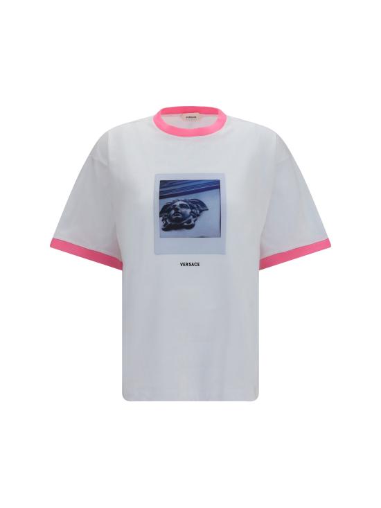 26FW 베르사체 폴로 티셔츠 10260961A18733 WHITE