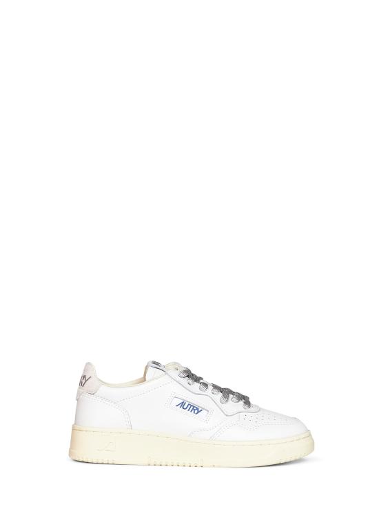 26FW 오트리 메달리스트 로우 레더 스니커즈 AULWSW03WHTSILVER WHITE