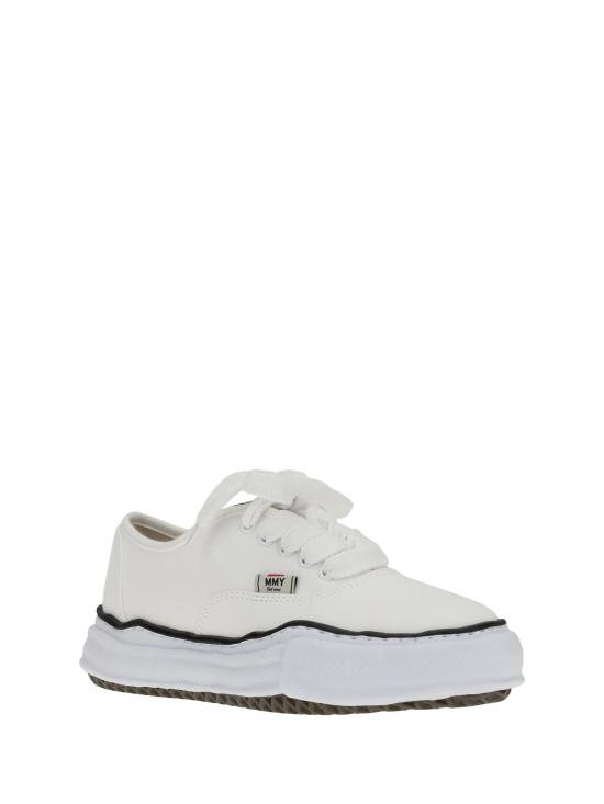26SS 메종 미하라 야스히로 베이커 OG 솔 캔버스 로우 컷 A02FW704 WHITE