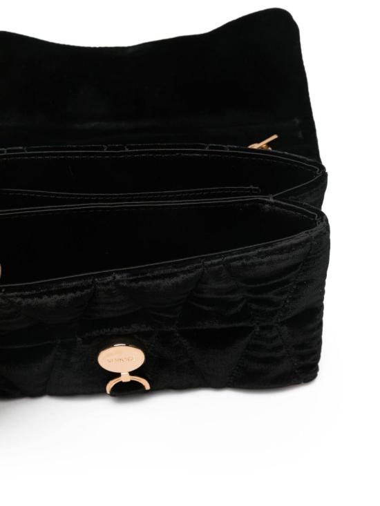  베르사체 클레이오 퀼티드 벨벳 미니백 10177401A15998 BLACK - VERSACE