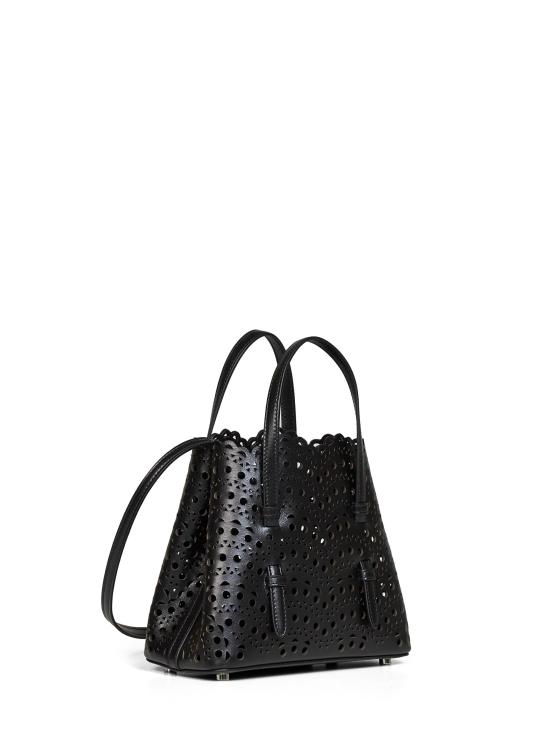 26FW 알라이아 비엔 웨이브 럭스 카프스킨 미나 20 백 AA1S06720I251 999 BLACK - ALAIA