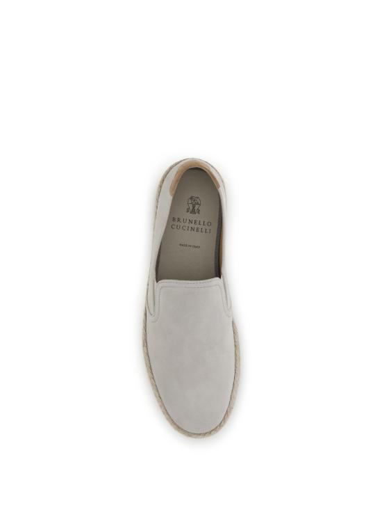 26SS 브루넬로 쿠치넬리 로프 인서트 스웨이드 슬립온 MZUOHEI837 BEIGE - BRUNELLO CUCINELLI
