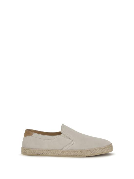 26SS 브루넬로 쿠치넬리 로프 인서트 스웨이드 슬립온 MZUOHEI837 BEIGE - BRUNELLO CUCINELLI