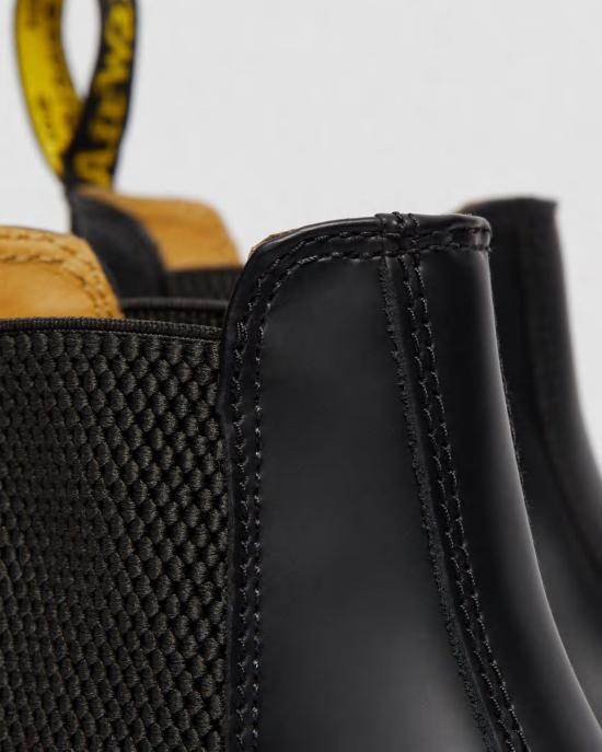 26FW 닥터마틴 2976 옐로우 스티치 스무스 레더 첼시 부츠 22227001 BLACK - DR.MARTENS