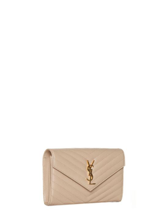 26FW 생로랑 레더 카산드라 체인 월렛 377828BOW012721 BEIGE - SAINT LAURENT