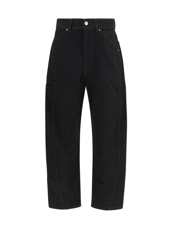 26FW 르메르 트위스티드 워크웨어 팬츠 PA1102LD1055 BLACK - LEMAIRE
