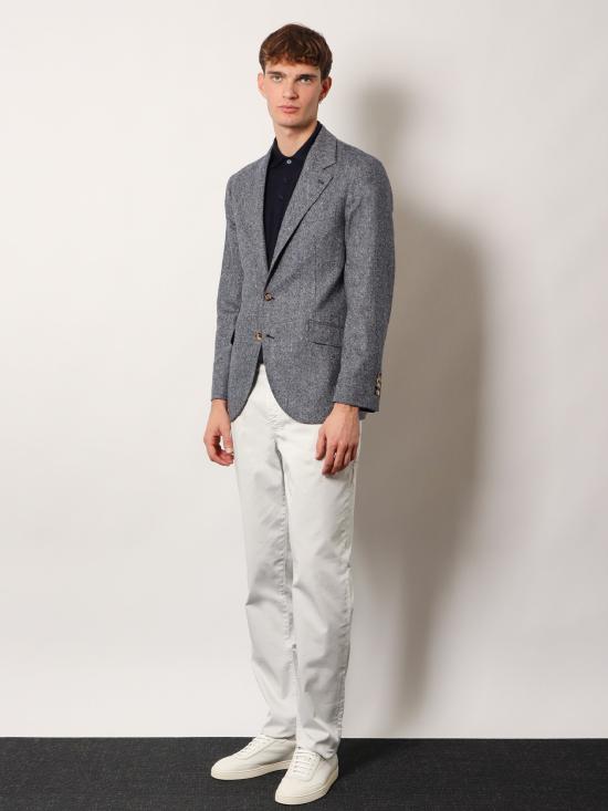 26FW 브루넬로 쿠치넬리 코튼 폴로 스웨터 M2300295 NAVY - BRUNELLO CUCINELLI