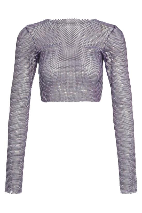  산타 브랜즈 민소매 티셔츠 LONG SLEEVE CROP TOP PURPLE