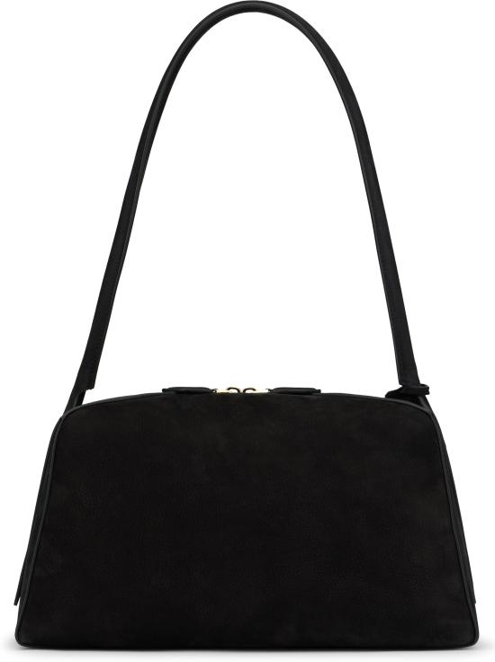 26SS 알라이아 엠보스드 로고 튜블러 핸들 숄더백 AA1L2019CA214 BLACK - ALAIA