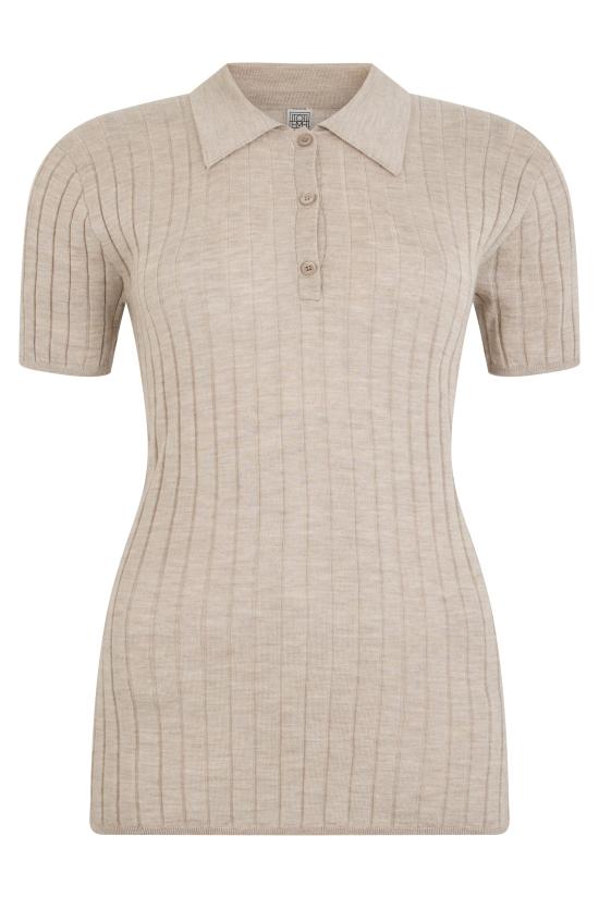 26FW 토템 리브드 캐시미어 실크 폴로 263 WRT0835 YA0293 BEIGE