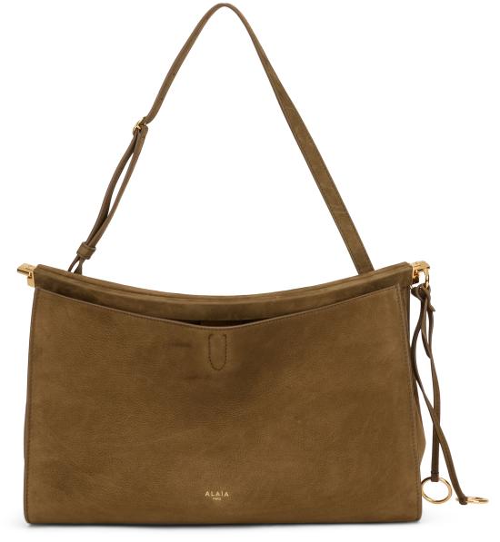 26SS 알라이아 르 클릭 포켓 35 누벅 숄더백 AA1L2038CA214 BROWN - ALAIA